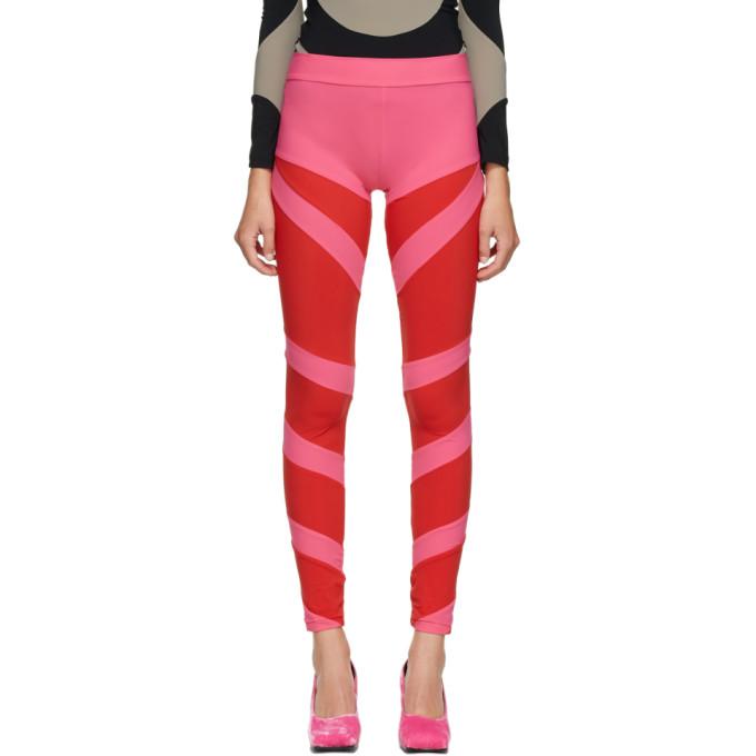 Paula Canovas Del Vas Red and Pink Lycra Leggings