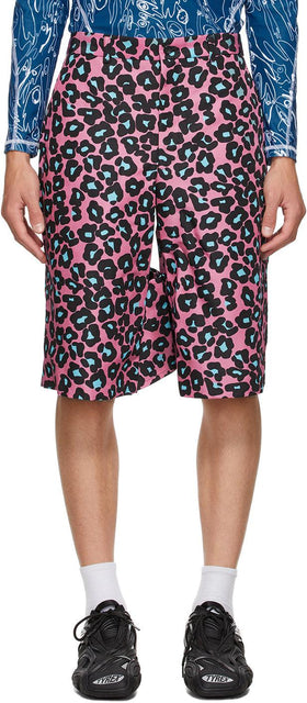 Comme des GarÃ§ons Homme Plus Pink Animal Shorts