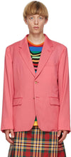 Comme des GarÃ§ons Homme Plus Pink Arm Slit Blazer