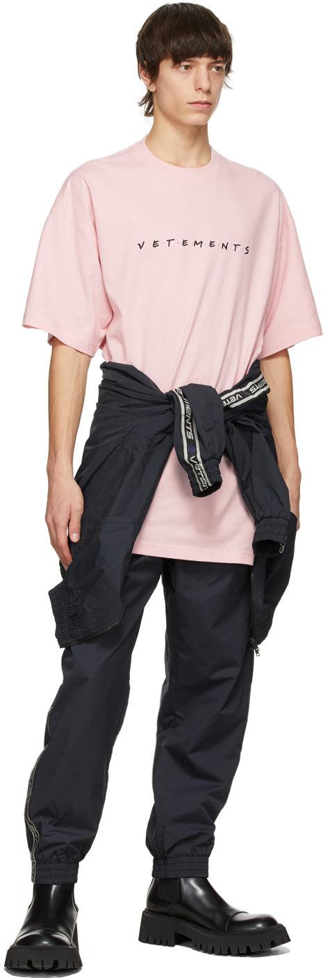 VETEMENTS Pink Friendly Logo T-Shirt