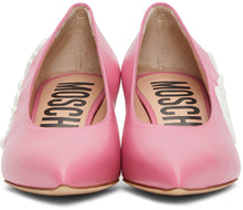 Moschino Pink Icing Logo Heels