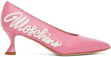 Moschino Pink Icing Logo Heels