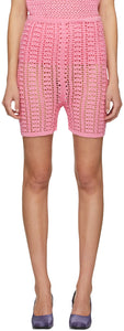 Paula Canovas Del Vas Pink Knitted Shorts