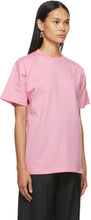 Balenciaga Pink Large Fit Logo T-Shirt
