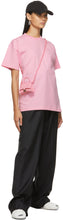 Balenciaga Pink Large Fit Logo T-Shirt