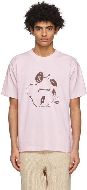 Jacquemus Pink 'Le T-Shirt Jean' T-Shirt - T-shirt Jacquemus rose 'Le T-shirt Jean' T-shirt - JacqueMus 핑크 '르 T 셔츠 진'티셔츠