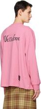 We11done Pink Logo Long Sleeve T-Shirt