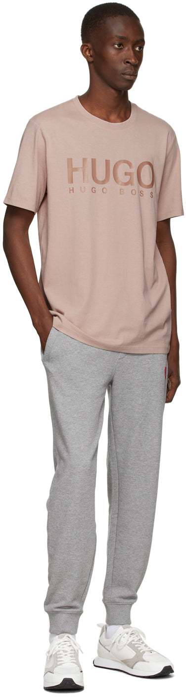 Hugo Pink Logo T-Shirt