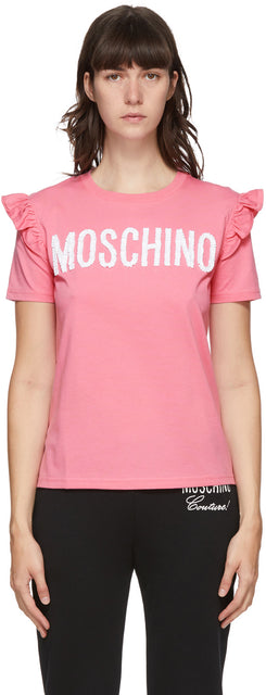 Moschino Pink Ruffle T-Shirt