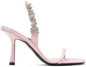 Alexander Wang Pink Satin Ivy Heeled Sandals - Alexander Wang Rose Satin Satin Ivy Sandales à talons - 알렉산더 왕 핑크 새틴 아이비 힐 샌들