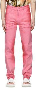Givenchy Pink Shiny Polished Jeans - Jean brillant rose rose givenchy - 지방시 핑크 빛나는 청바지