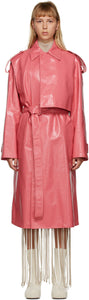 Bottega Veneta Pink Shiny Trench Coat