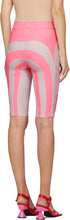 Paula Canovas Del Vas Pink Stretch Patchwork Biker Shorts