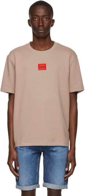 Hugo Pink Terry Dorkshire T-Shirt - T-shirt Hugo Rose Terry Dorkshire - Hugo 핑크 테리 도크 셔츠 셔츠