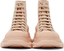 Alexander McQueen Pink Tread Slick Platform High Sneakers
