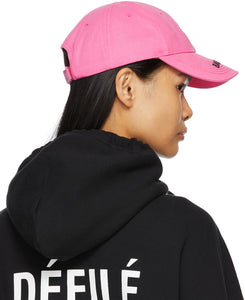 Balenciaga Pink Visor Logo Cap