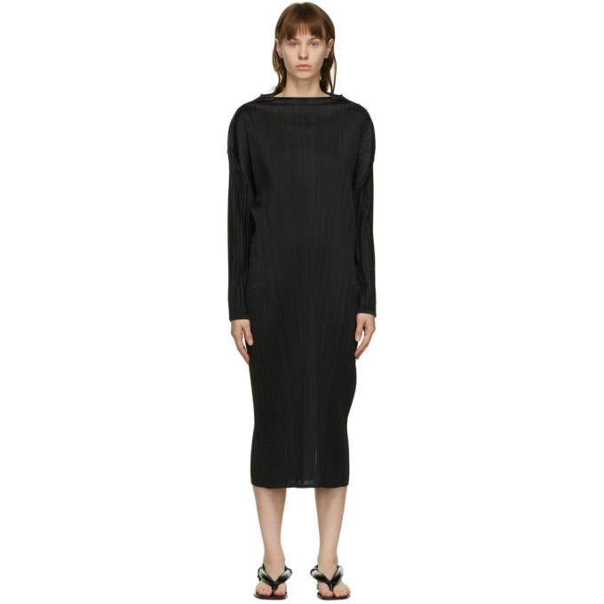 Pleats Please Issey Miyake Black Monthly Colors October Dress ...