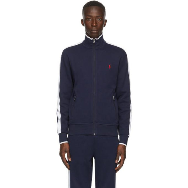 Polo Ralph Lauren Navy Interlock Zip-Up Jacket