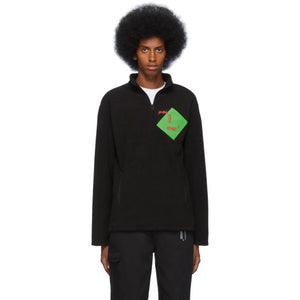 Polythene* Optics Black Fleece Quarter-Zip Sweatshirt