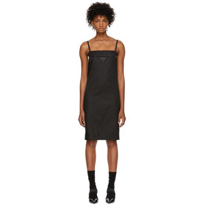 Prada Black Strappy Short Dress-BLACKSKINNY.COM