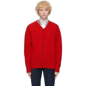 PRESIDENTs Red Self Edge Cardigan