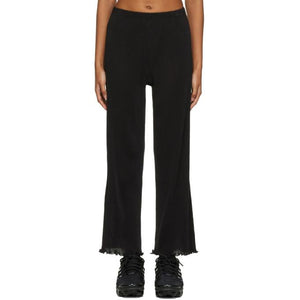 PRISCAVera Black Seamless Pleated Lounge Pants