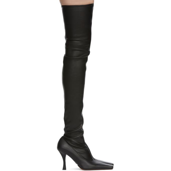Proenza Schouler Black Lambskin Tall Boots