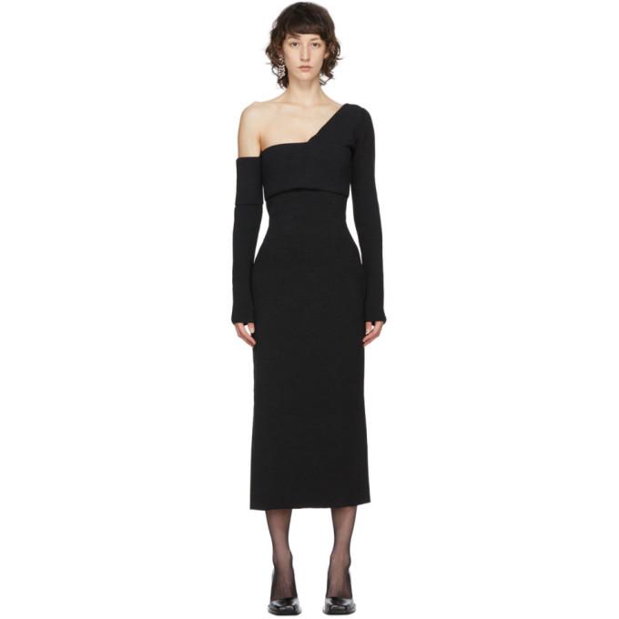 Proenza Schouler Black Silk Bandagey Knit Dress