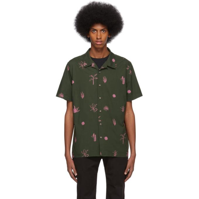 PS by Paul Smith Green and Pink Print Casual Shirt