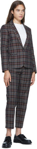 6397 Purple Check Relaxed Trousers - 6397 Vérification des pantalons détendus - 6397 보라색 검사 편안한 바지