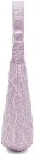 BY FAR Purple Croc Baby Amber Bag
