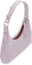 BY FAR Purple Croc Baby Amber Bag
