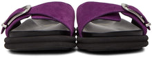 Dries Van Noten Purple Suede Slip-On Sandals
