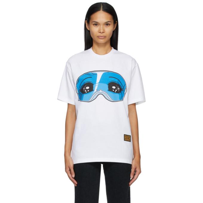 Pushbutton White Oversized Graphic T-Shirt