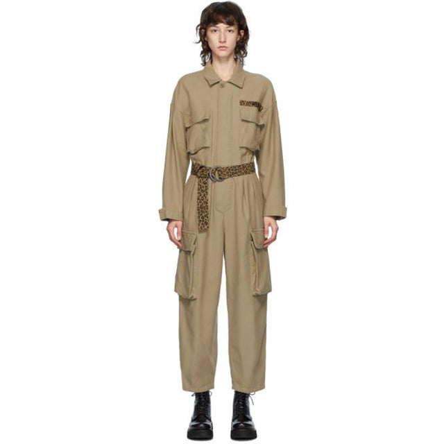 R13 Beige Abu Jumpsuit