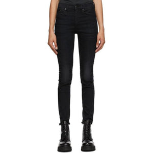 R13 Black High-Rise Skinny Jeans