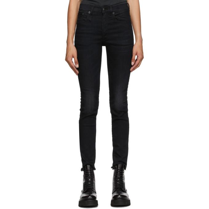 R13 Black High-Rise Skinny Jeans