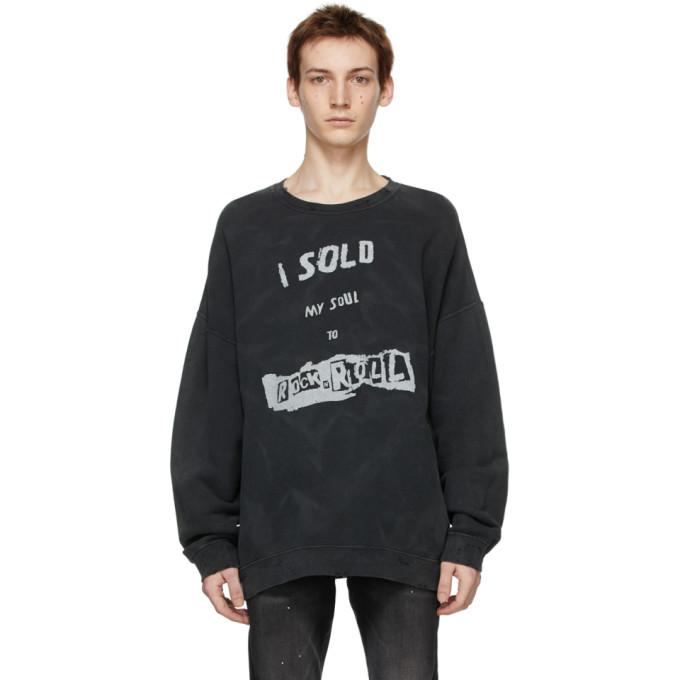 R13 Black I Sold My Soul Oversized Sweatshirt BlackSkinny