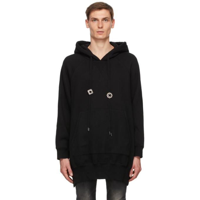 R13 Black Oversized Cape Hoodie