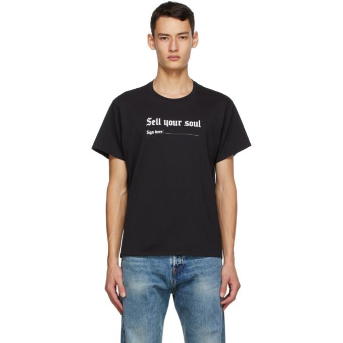 R13 Black Sell Your Soul T Shirt BlackSkinny