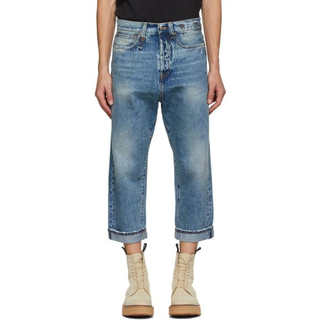 R13 Blue Weller Drop Jeans