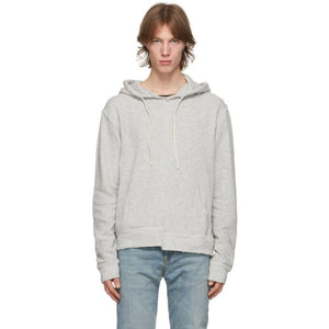 R13 Grey Spliced Hoodie