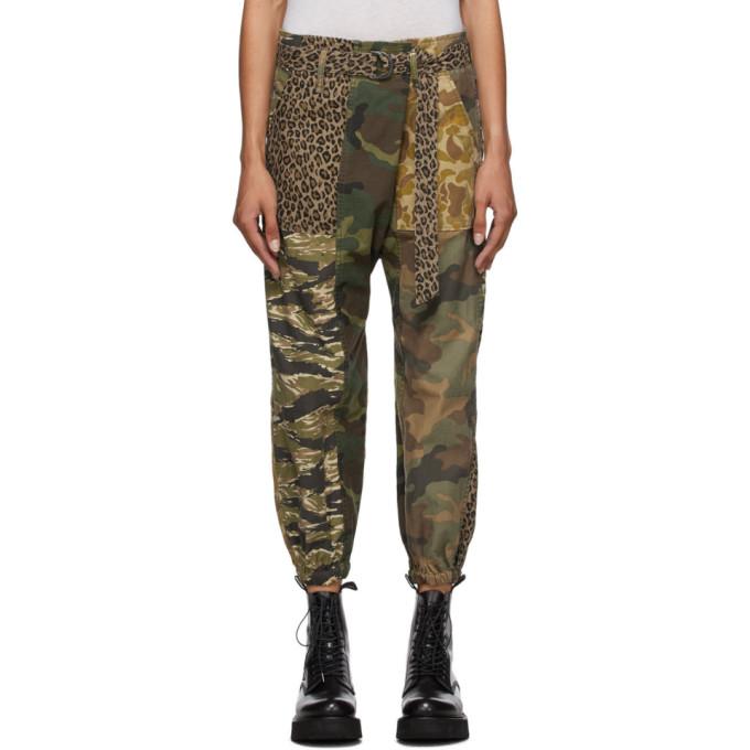R13 Multicolor Camo Utility Drop Trousers