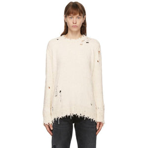 Distressed chenille sweater best sale