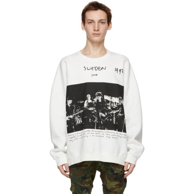 R13 White Anton Corbijn Edition U2 Sweden Sweatshirt