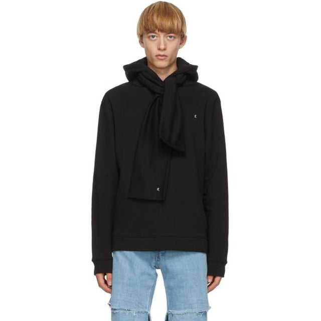 Raf Simons Black Detachable Scarf Hoodie