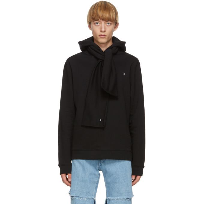 Raf Simons Black Detachable Scarf Hoodie