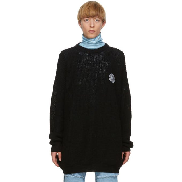 Raf Simons Black Scout Badge Sweater