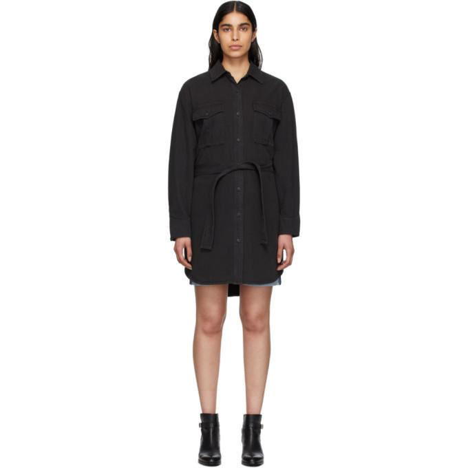 rag and bone Black Denim Shirt Dress