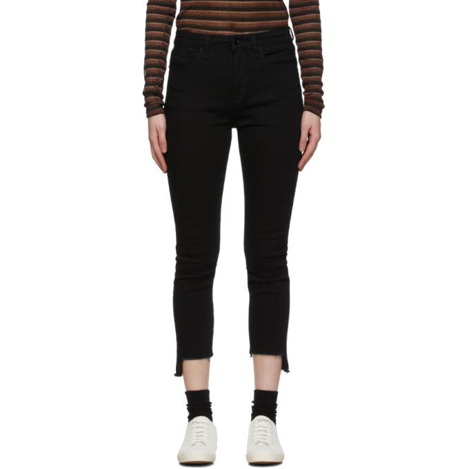 rag and bone Black Nina Cropped Jeans